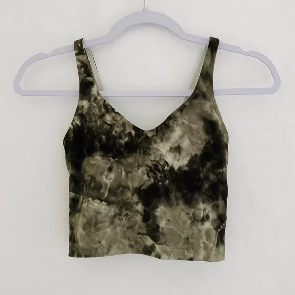 Lululemon Athletica Align Tank Diamond Dye Light Sage Army Green Dark Olive - Picture 2 of 5